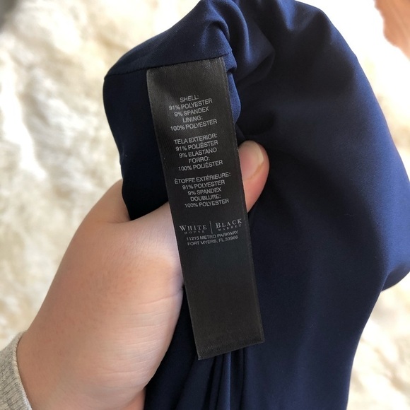 WHBM Cropped Soft Draped Jacket Navy Open Front 6 - Picture 6 of 8